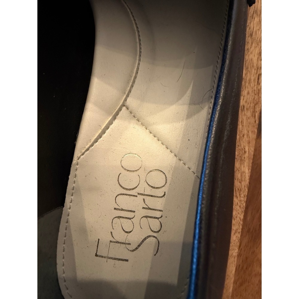 Franco Sarto Womens Carol Leather Penny Loafers Black Tan Size 6.5M - Picture 9 of 10